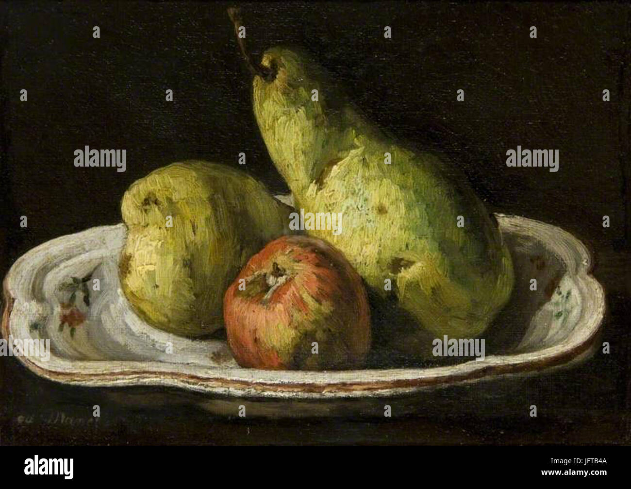 28 attribuée à Édouard Manet29 - Nature morte aux poires et pommes Banque D'Images
