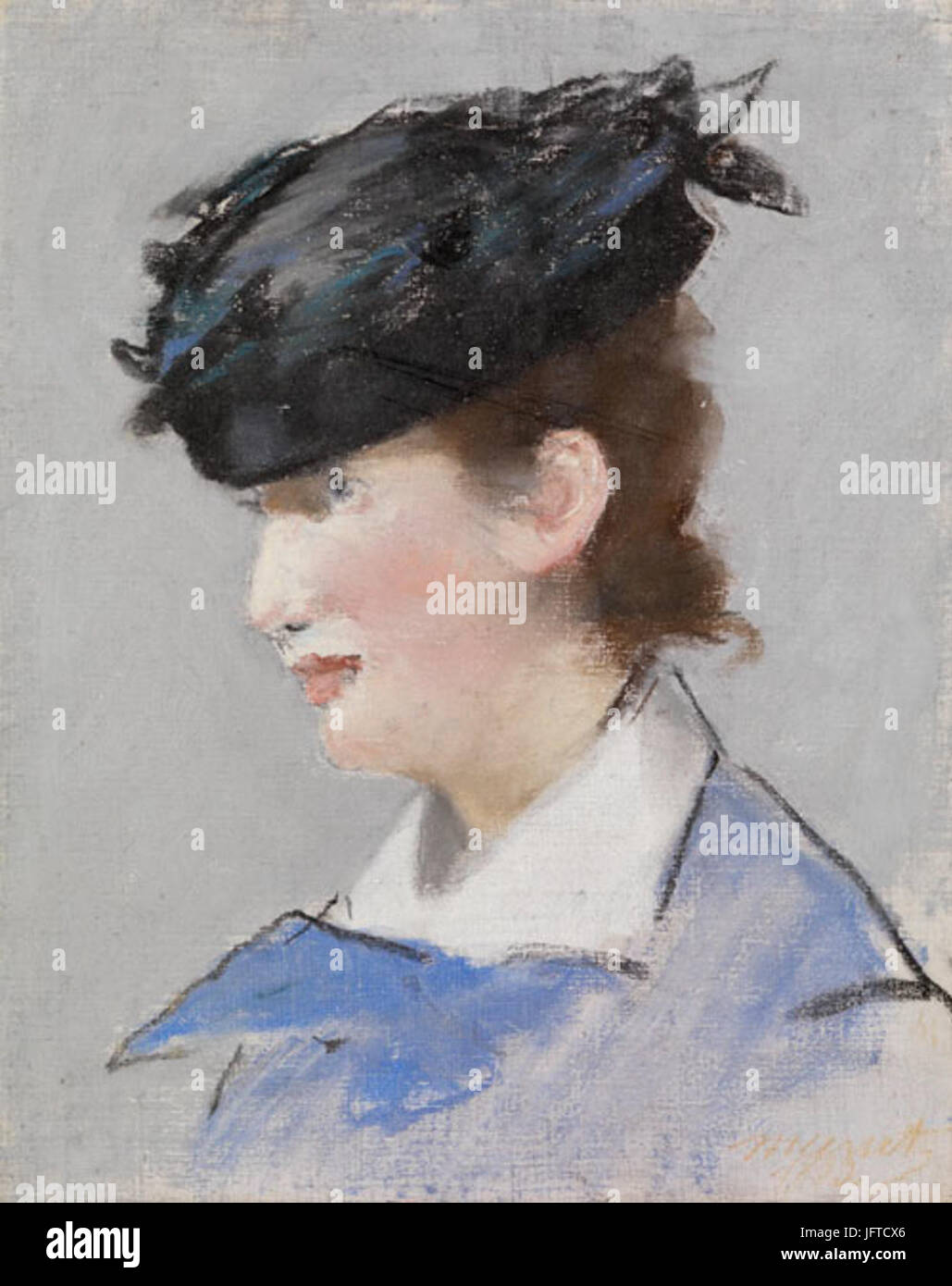 Édouard Manet - Portrait de Dame Banque D'Images