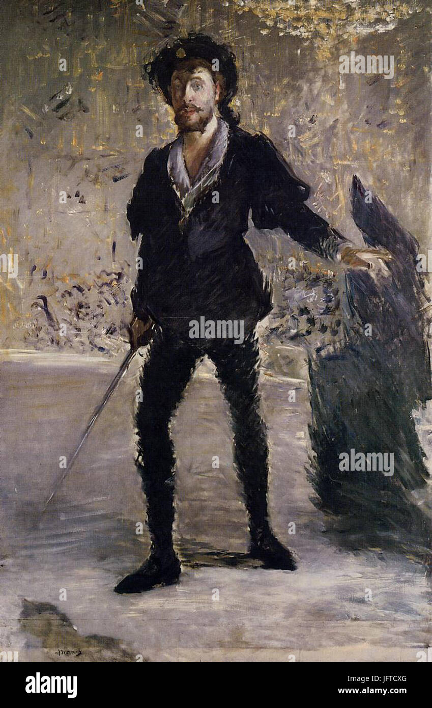 Édouard Manet - Portrait de Faure dans le rôle de Hamlet (RW 256) Banque D'Images