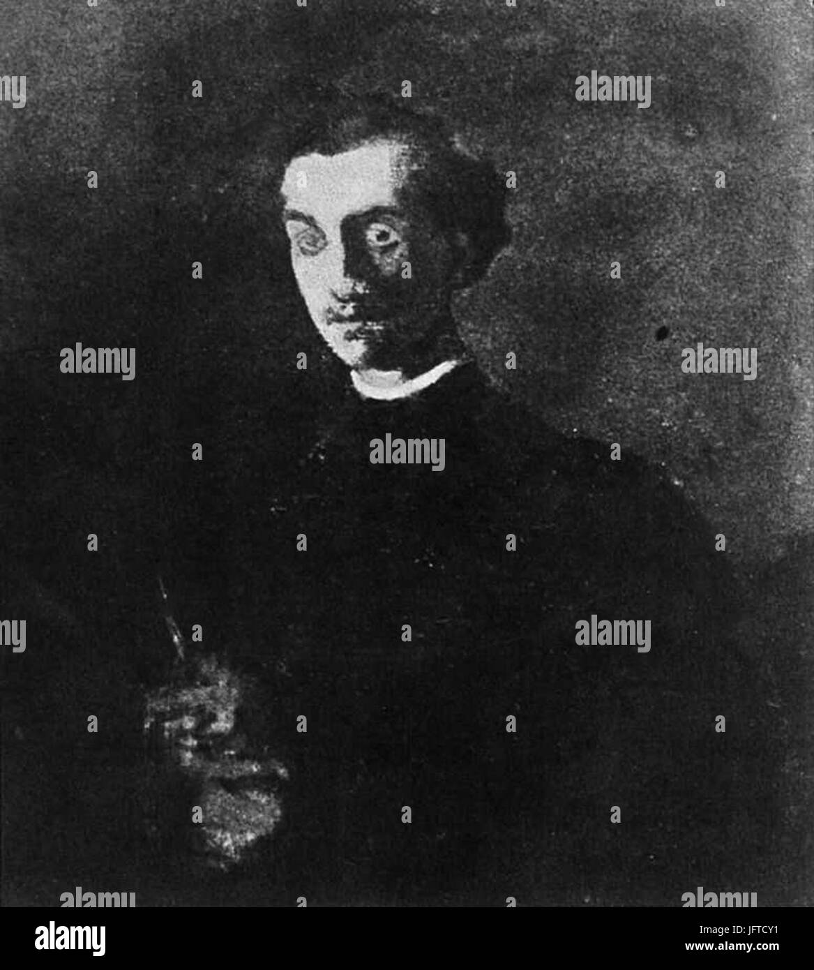 Édouard Manet - Portrait de l'Abbé Hurel (RW ) Banque D'Images