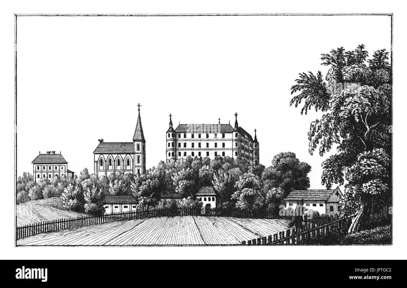 112 Groß-Sonntag, Schloß - Velika Comitat - J.F.Kaiser Ansichten der Steiermark 1830 Lithografirte Banque D'Images