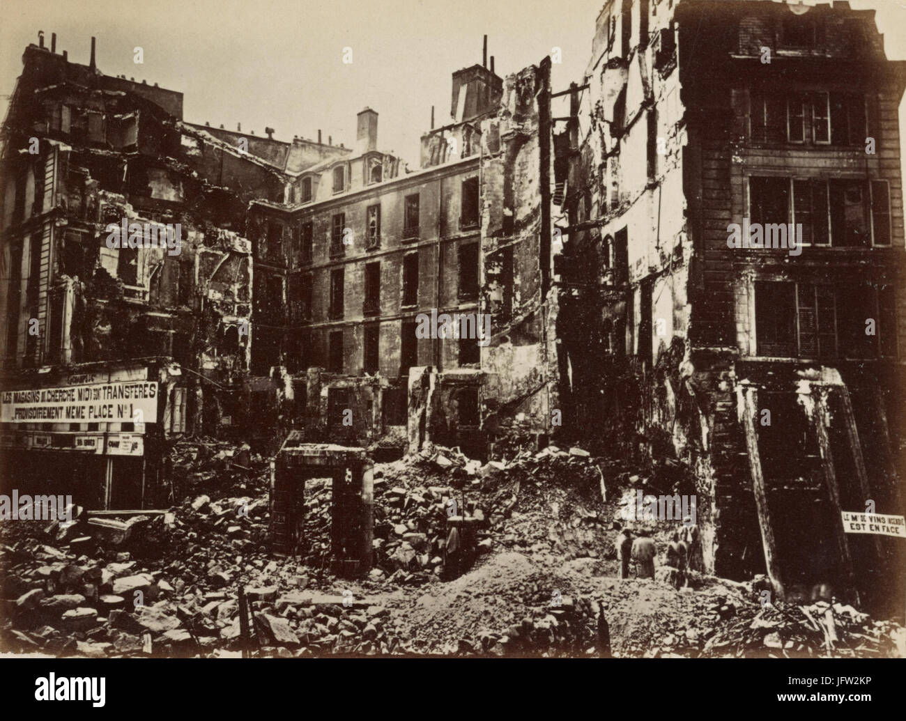 Alphonse Liébert, Le Carrefour de la Croix Rouge incendié - Bibliothèque du Congrès Banque D'Images