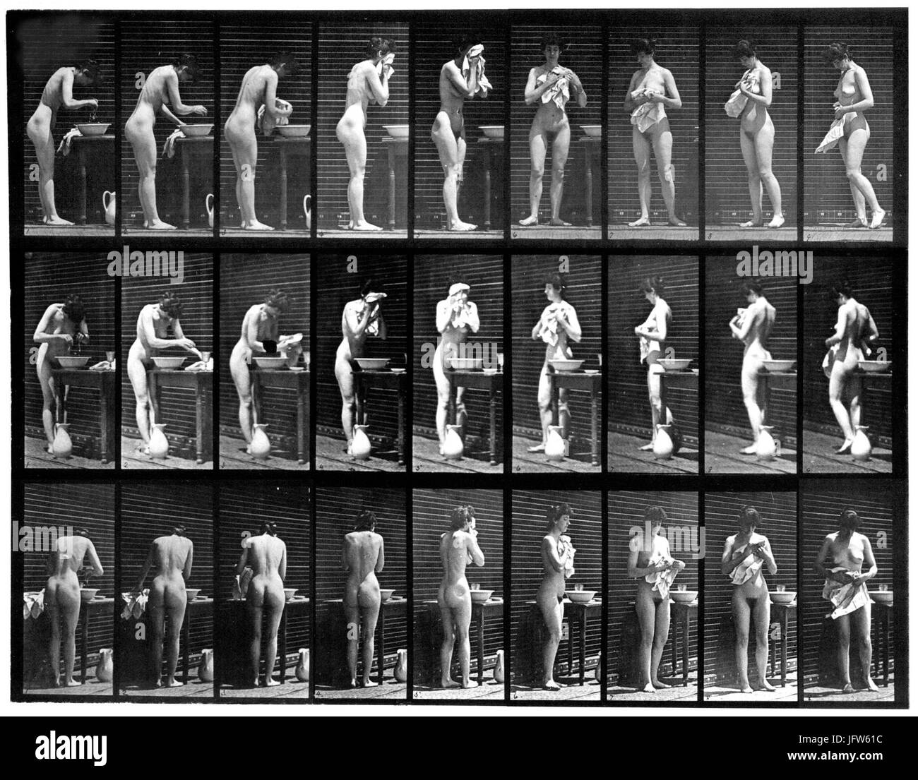 Animal locomotion. 412 Plaque (Boston Public Library) (noir et blanc, portrait) Banque D'Images