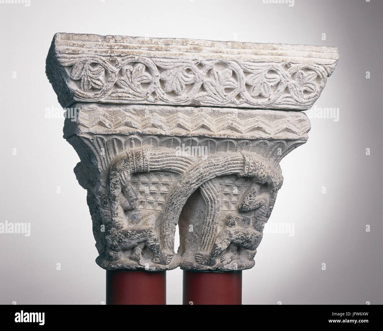 Anonyme toulousain - Chapiteau de colonnes jumelles , les quatre fleuves du paradis - Musée des Augustins - MOI 157 (2) Banque D'Images