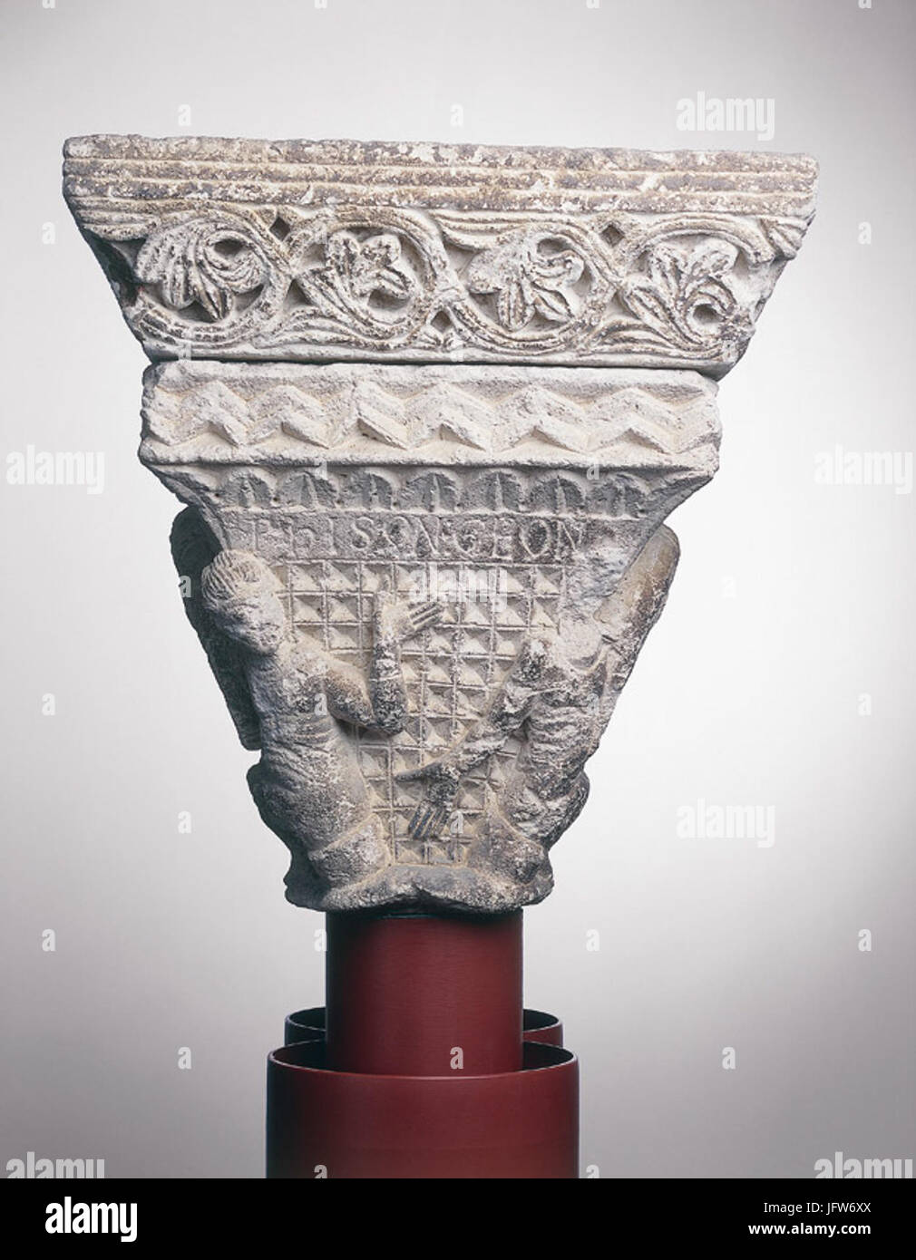 Anonyme toulousain - Chapiteau de colonnes jumelles , les quatre fleuves du paradis - Musée des Augustins - MOI 157 (3) Banque D'Images