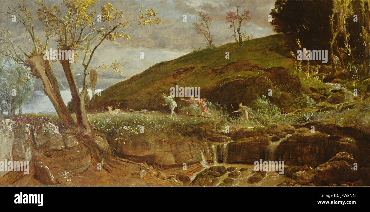 Arnold Böcklin - Die Jagd der Diana (1896) Banque D'Images