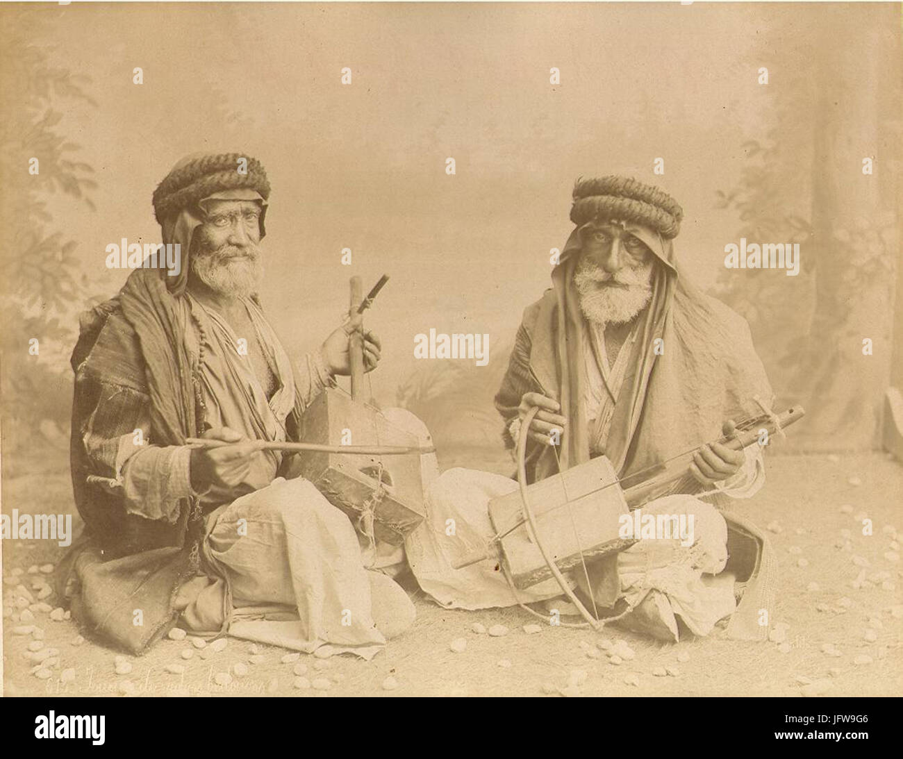Bonfils, Félix (1831-1885) - 613 - Joueurs de violon bédouins Banque D'Images