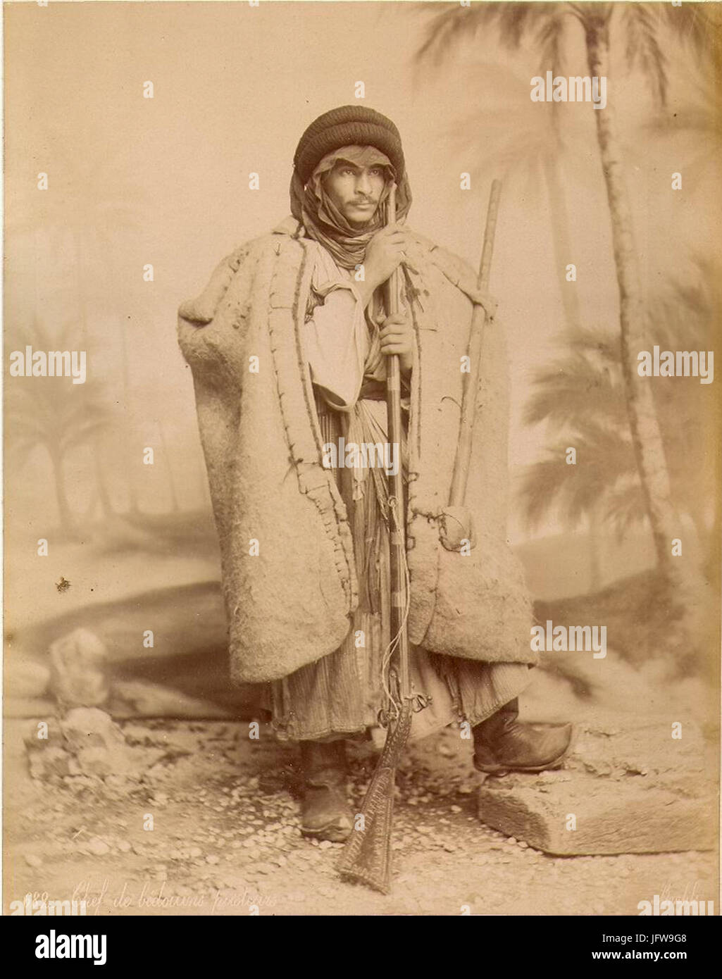 Bonfils, Félix (1831-1885) - 682. Chef de bédouins pasteur Banque D'Images