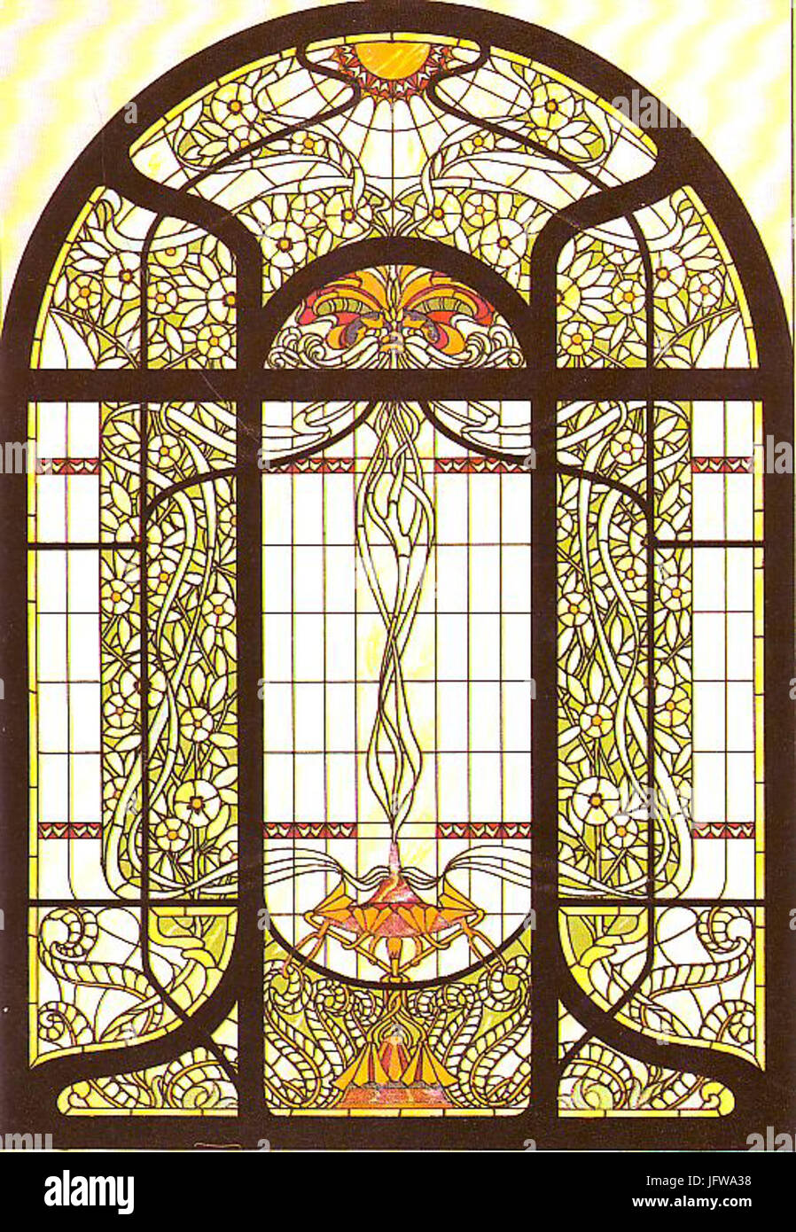 Arnold Lyongrün, Vorlage für ein Fenster im Jugendstil und Berlin (New York 1900) Banque D'Images