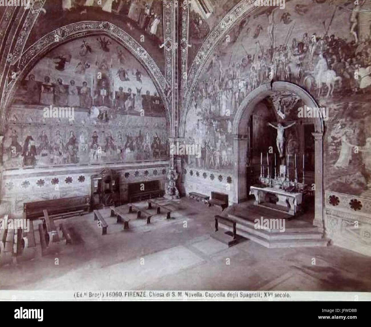 Carlo Brogi 281850-192529 - n. 16060 - Firenze - Chiesa di S. M. Novella - Cappella degli Spagnoli - XVI secolo Banque D'Images