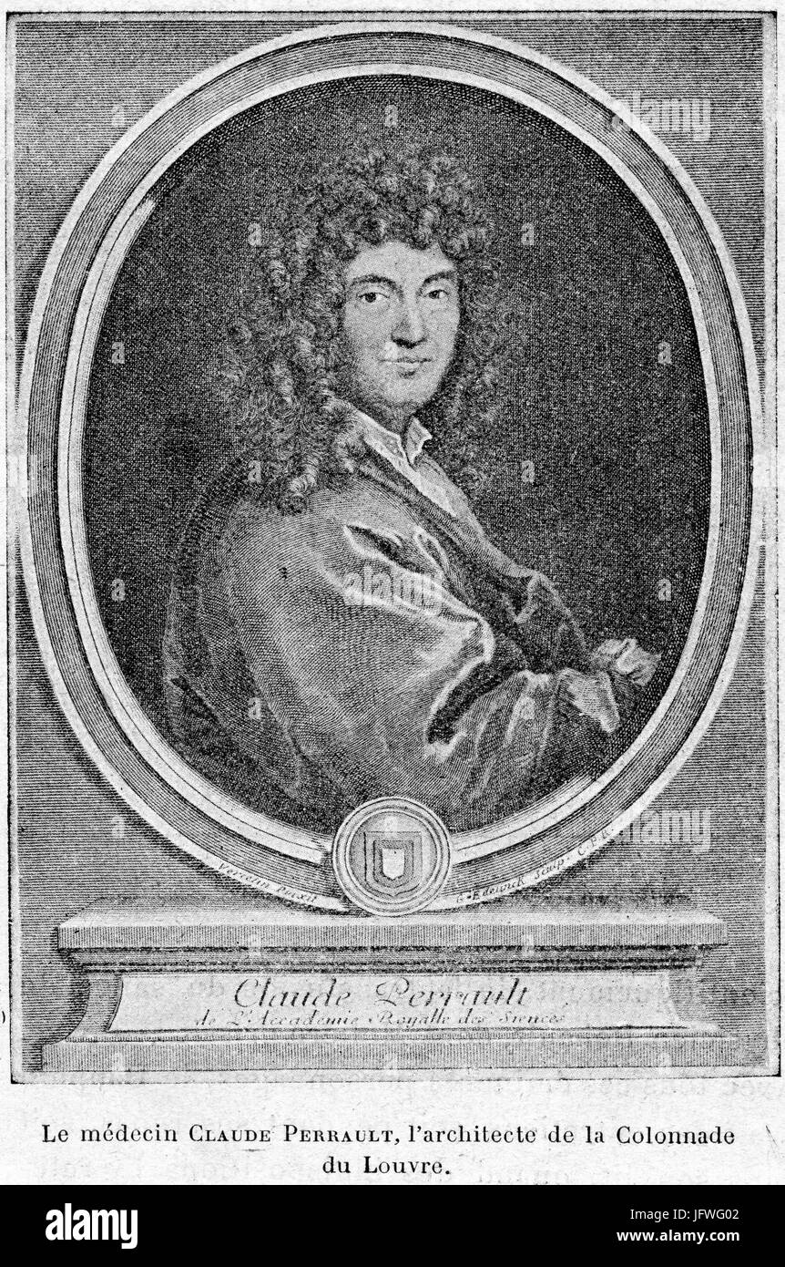 Cabanès, éducation de Princes024 Le médecin Claude Perrault, l'architecte de la colonnade du Louvre Banque D'Images