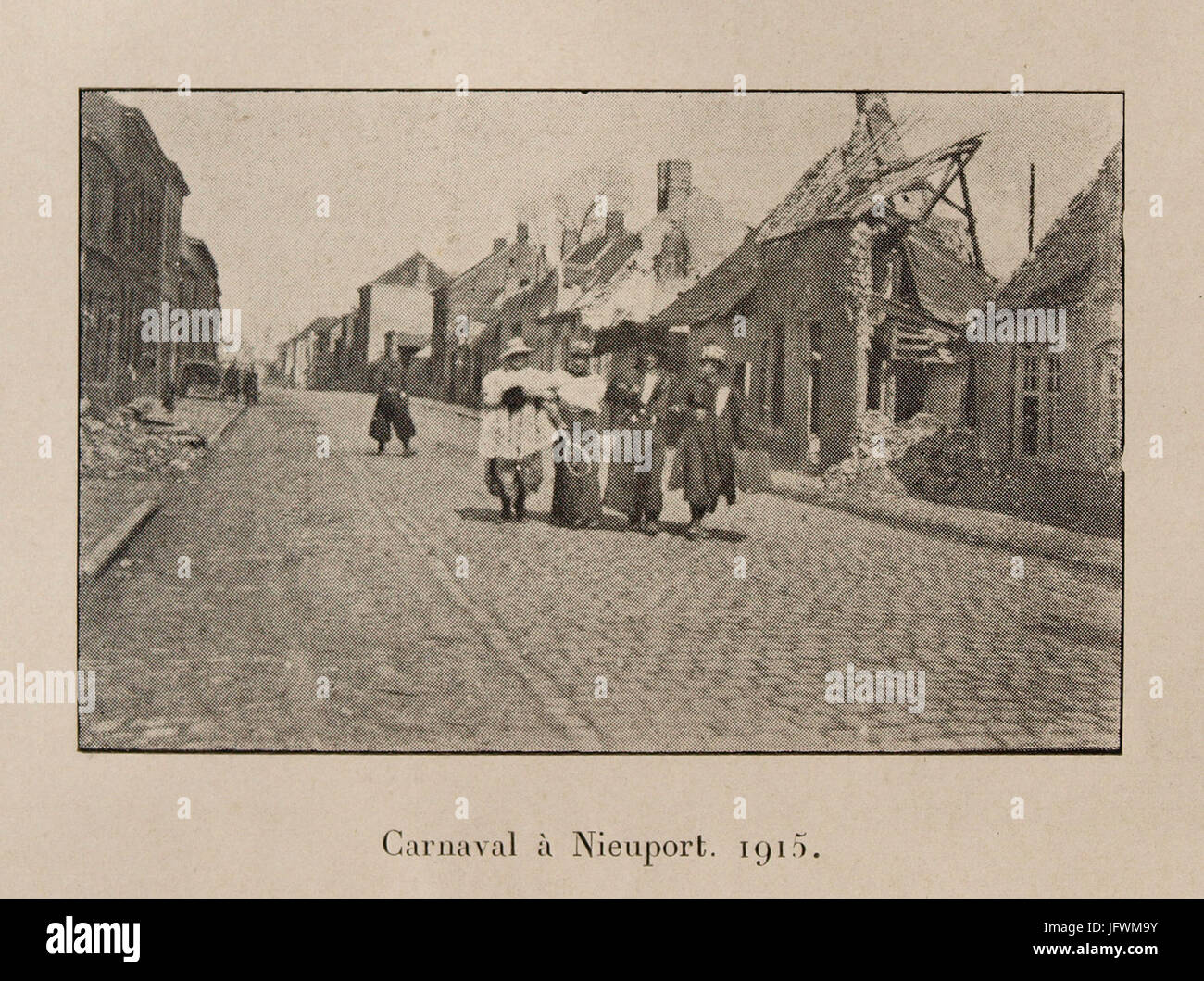 Carnaval à Nieuport en 1915 Banque D'Images