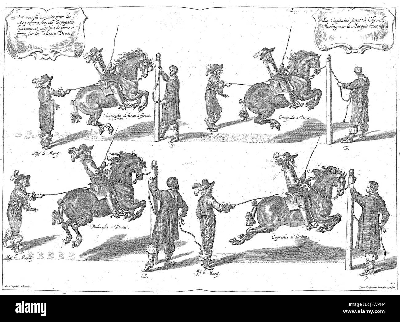Cavendish - L'Art de dresser les chevaux, 1737-page175 Banque D'Images