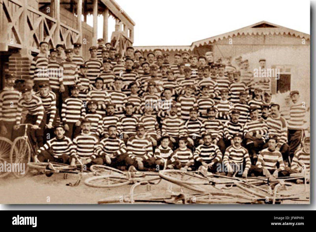 Cciclistas Velocipédica - 1900 da União - Virgilio Callegari Banque D'Images