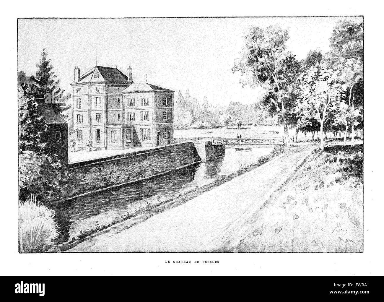Château de Presles à La Ferté-Alais Banque D'Images