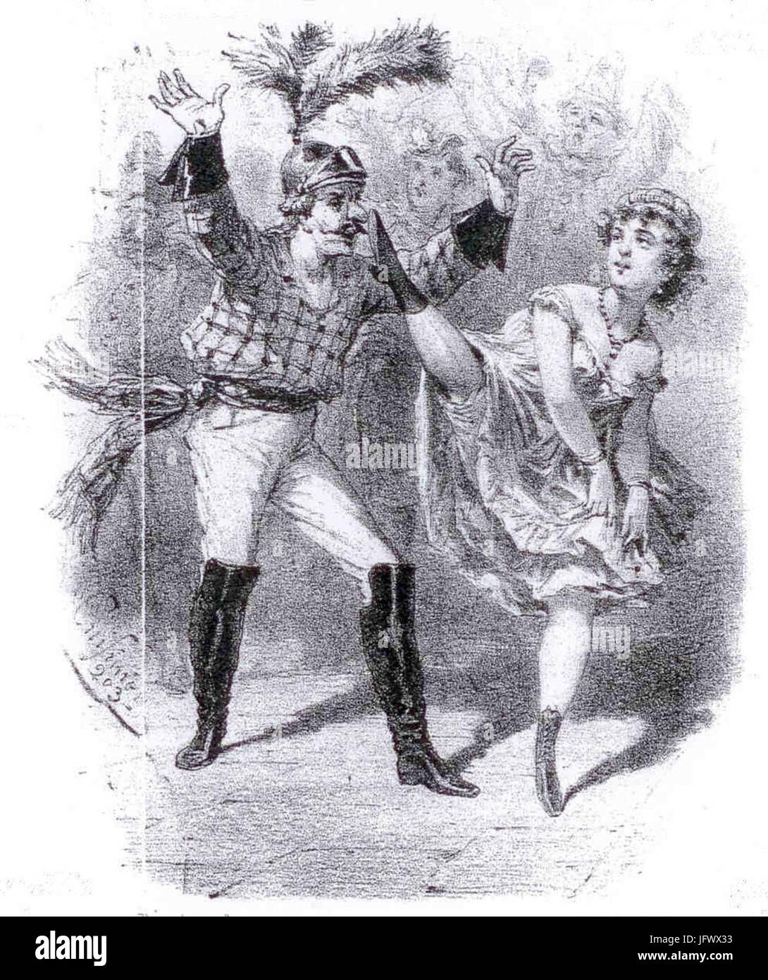 Chicard et le cancan à la Grande Chaumière Banque D'Images