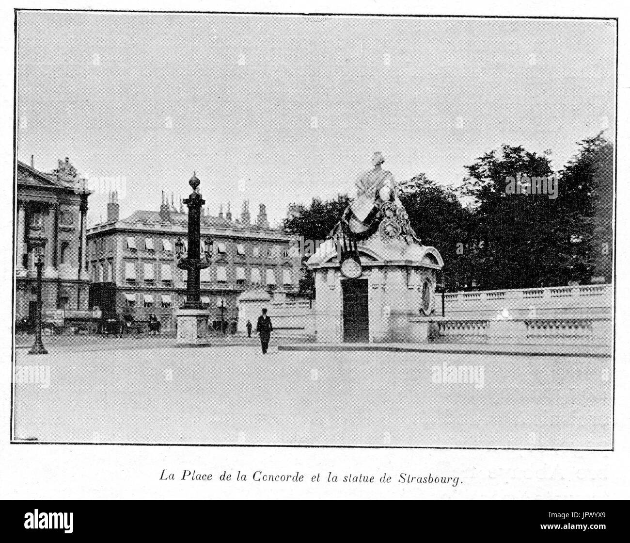 Clément Maurice Paris en plein air, BUC, 1897,065 La Place de la Concorde et la statue de Strasbourg Banque D'Images