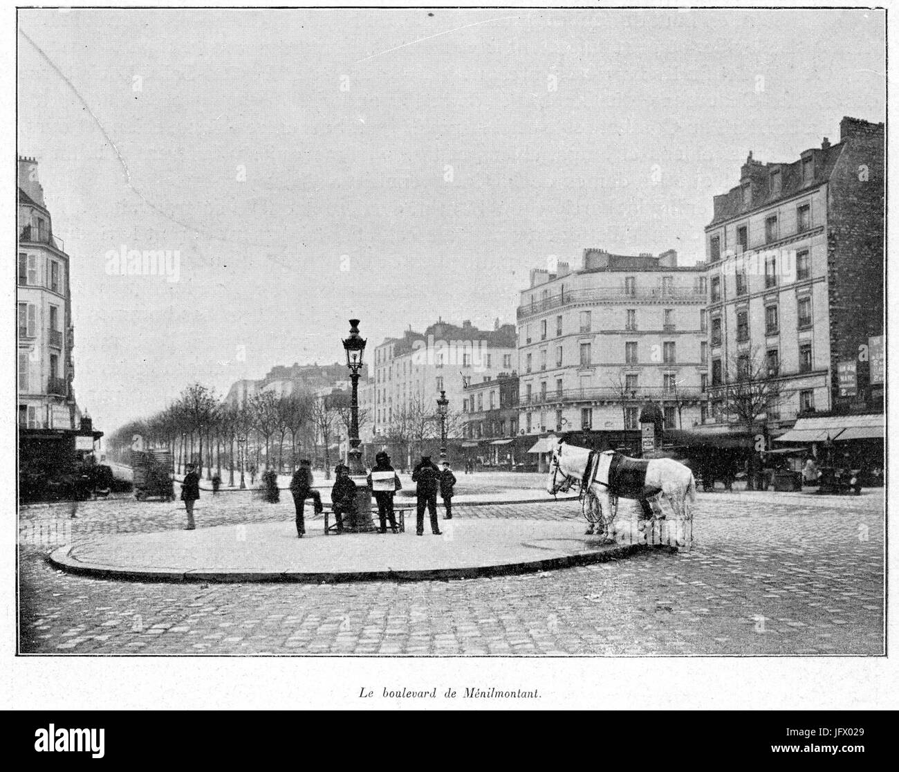 Clément Maurice Paris en plein air, BUC, 1897,167 Le boulevard de Ménilmontant Banque D'Images