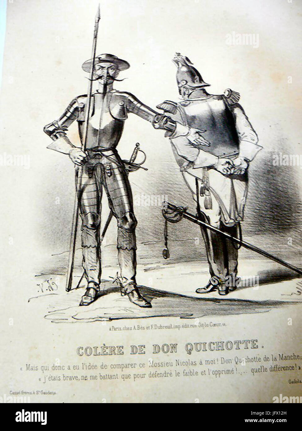 Colère de Don Quichotte Banque D'Images
