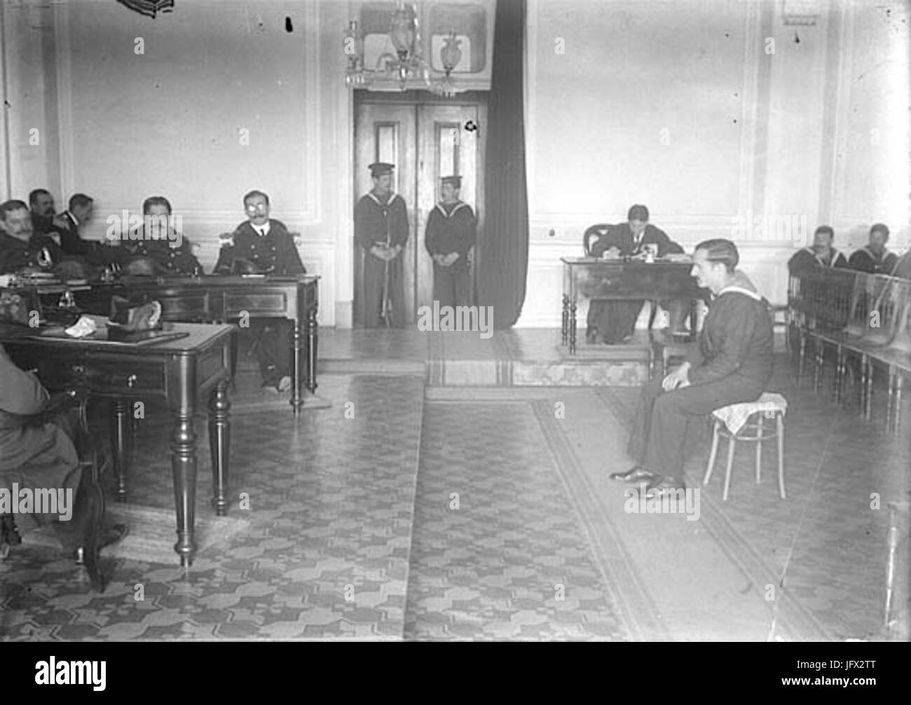 Conseil de guerre au Portugal 28inculpé29 Banque D'Images