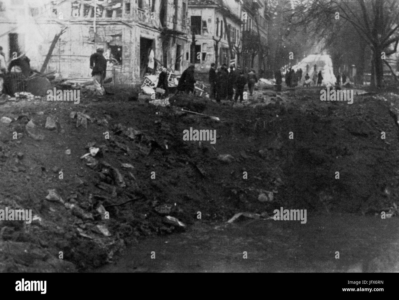 Bad Soden am Taunus Kiregszerstörungen an der Königsteinerstrasse Banque D'Images