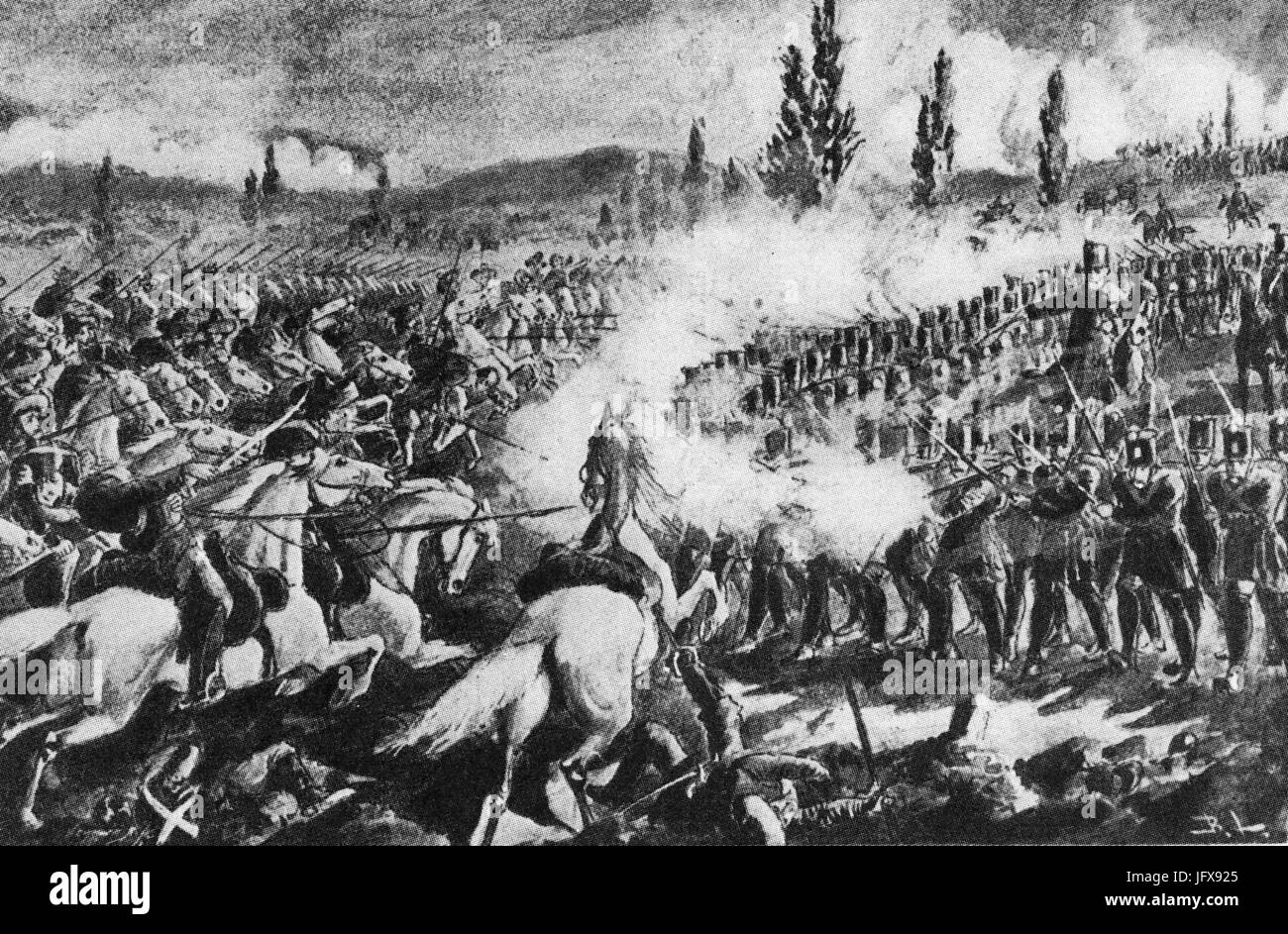 Bataille d'Segesvơ3A1r Bellony Banque D'Images