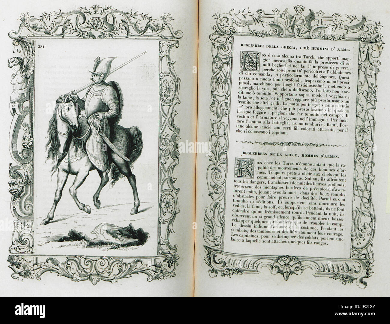 Beglierbei della Grecia, cioè huomini d'arme - Cesare Vecellio - 1860 Banque D'Images