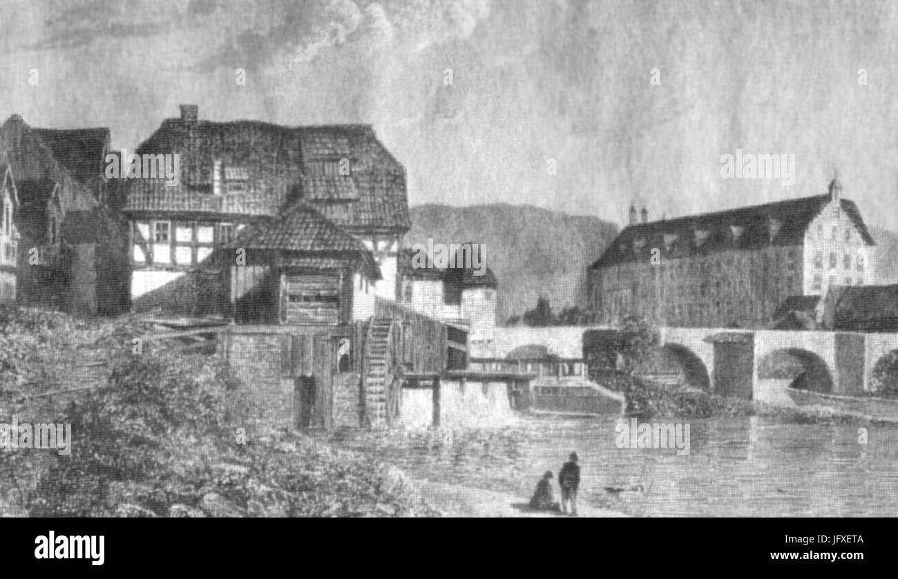 Blümer Mühle 1850 nach Vorlage 1828 Banque D'Images