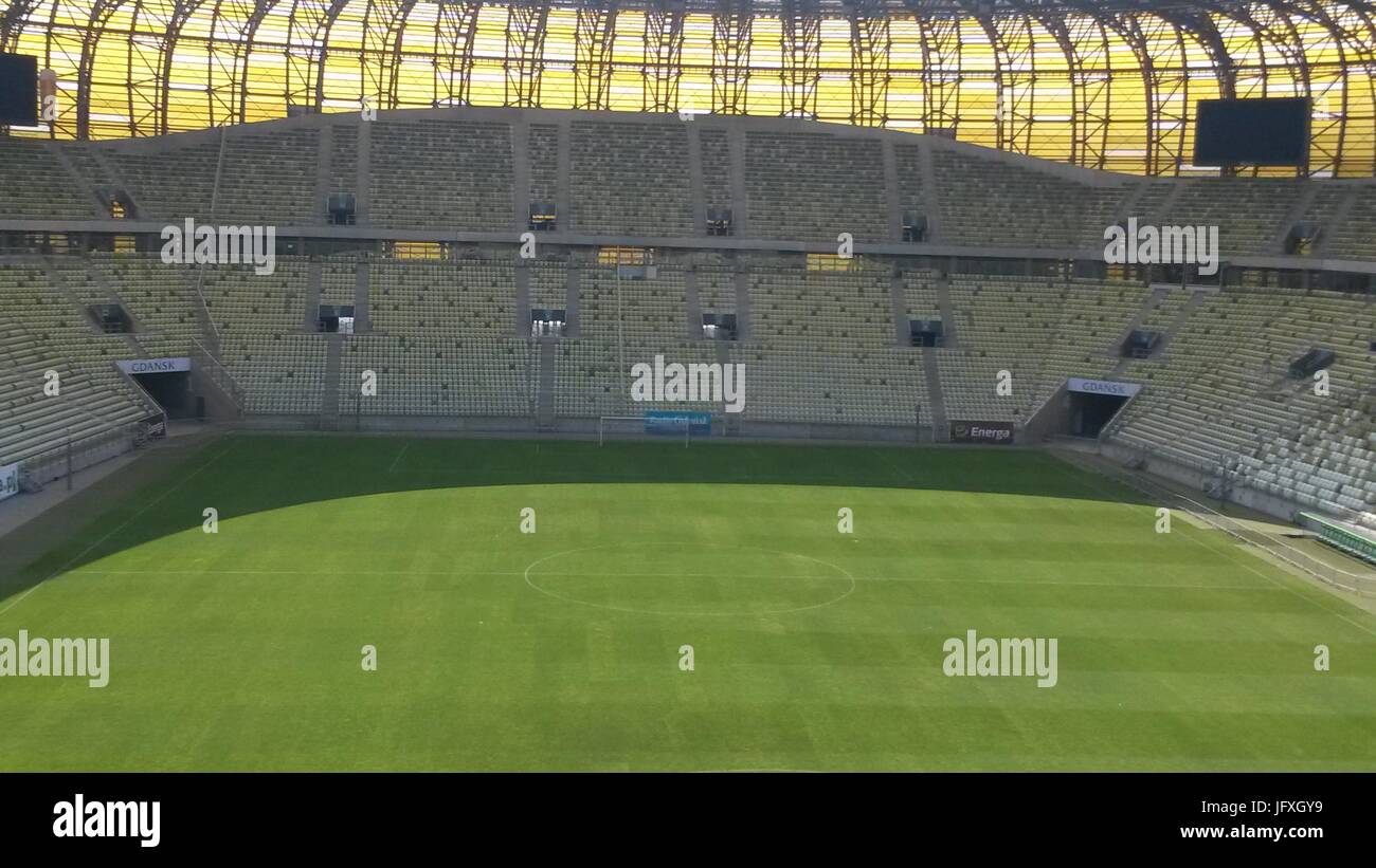 Stade de football, la PGE Arena Gdańsk, Pologne Banque D'Images