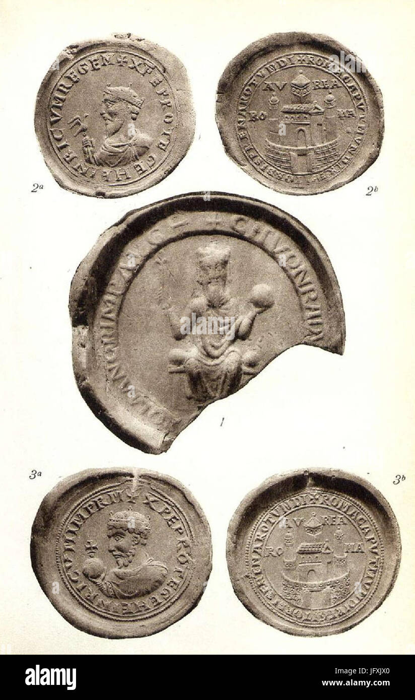 Die Siegel der deutschen Kaiser und Könige (Rezension Tafel) Banque D'Images