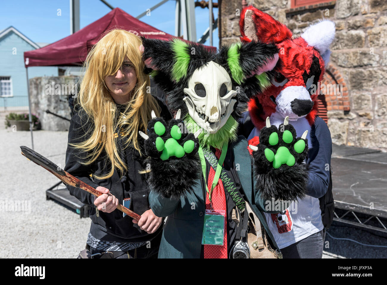 Cosplay Comic et fans se rassemblent à l'Heartlands à Cornwall pour Geekfest 3.0. Banque D'Images