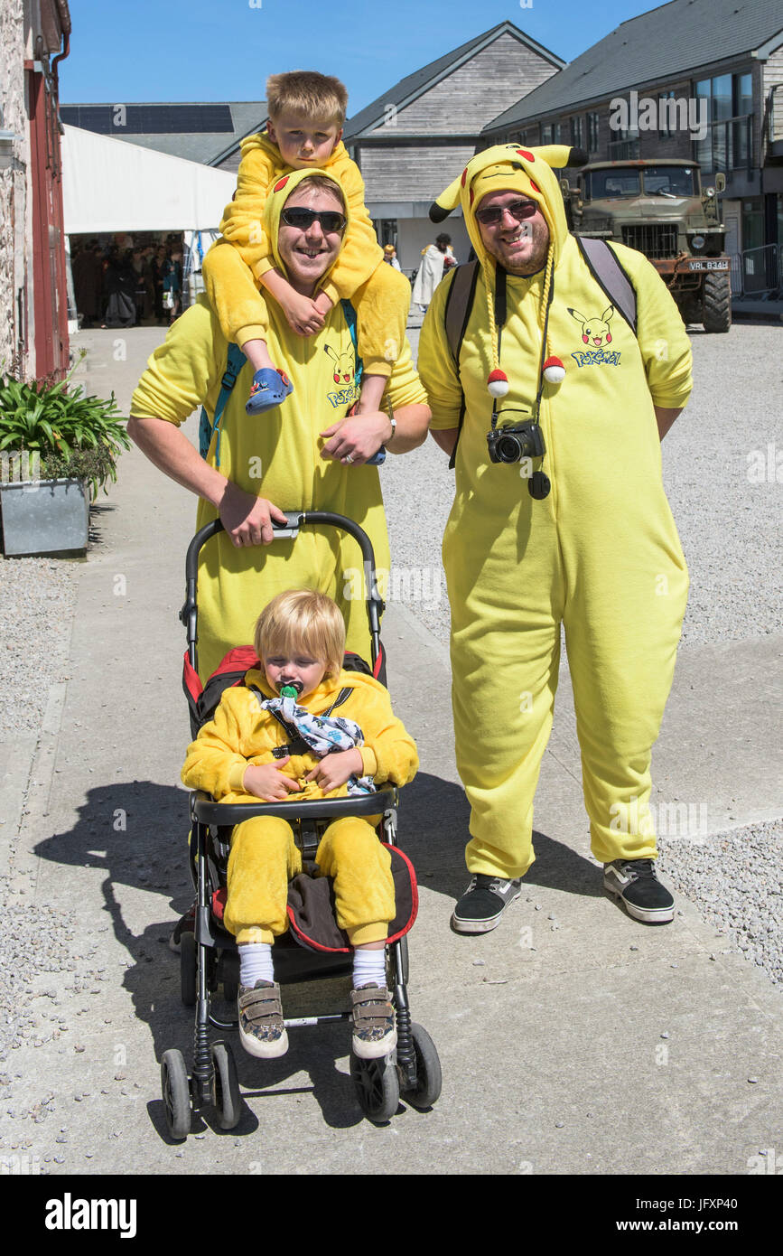 Le Cosplay. Pokemon fans, amateurs de cinéma et de rassembler des fans de cosplay au Geekfest Heartlands à Cornwall pour 3.0. Banque D'Images