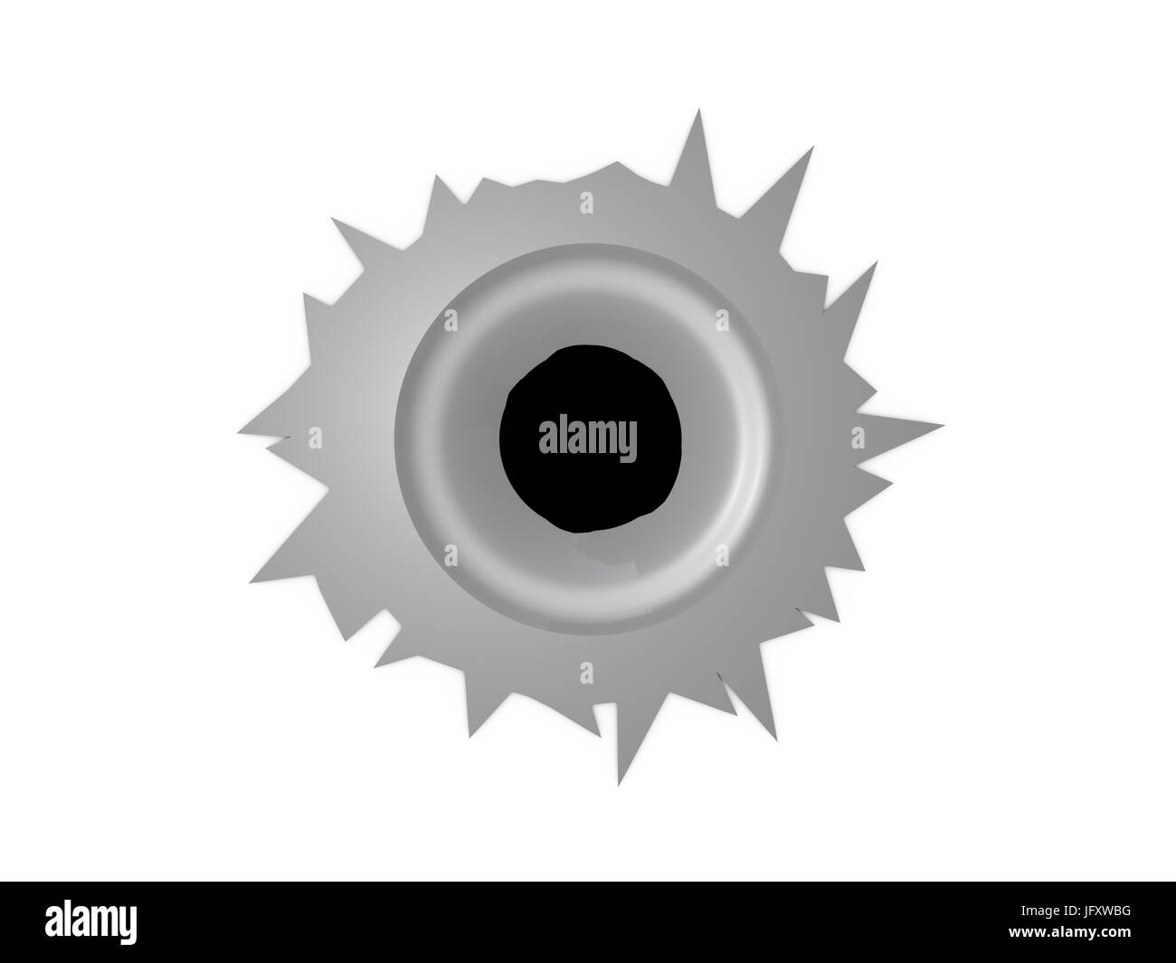 Le rendu 3D de bullet isolé sur fond blanc Banque D'Images