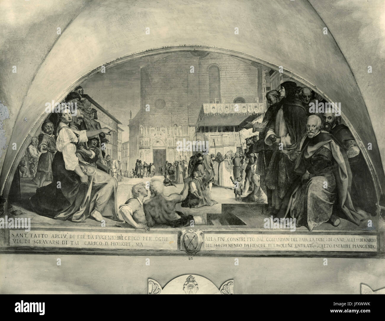 Vie de Saint Antonino, Archevêque de Florence, peinture par Bernardino Poccetti, Florence, Italie Banque D'Images