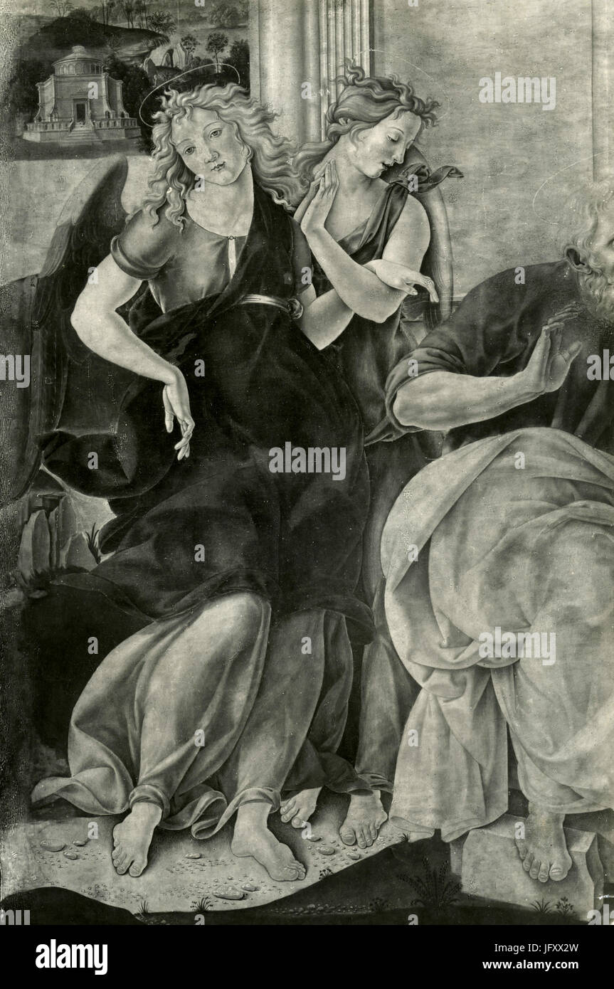 Détail de la peinture de la Nativité, par Francesco di Giorgio Martini, Sienne, Italie Banque D'Images