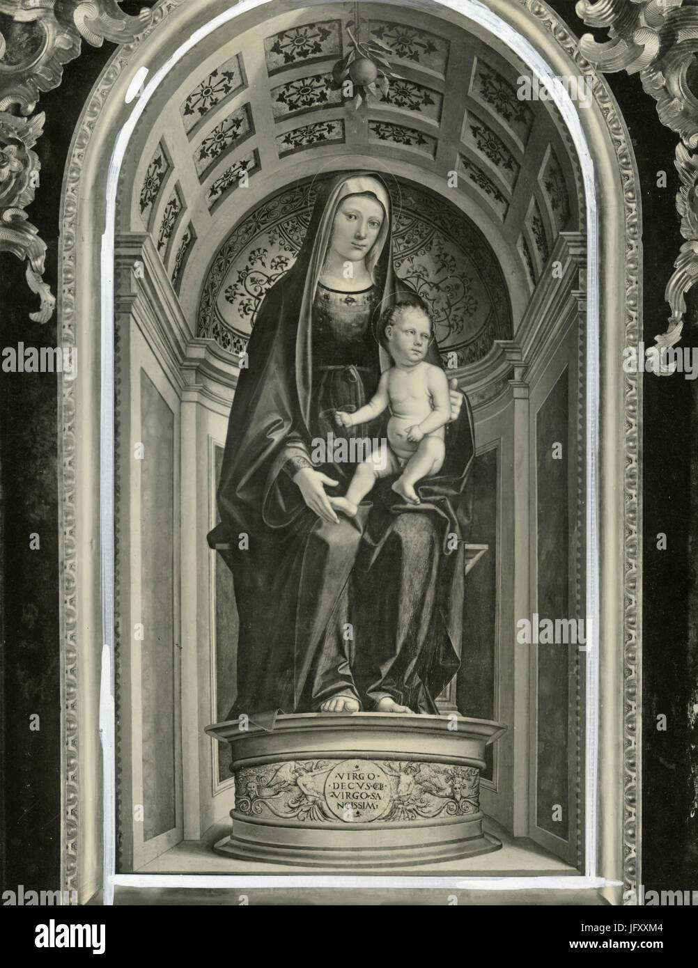 La Vierge et l'enfant, peinture par Galeazzo Campi, Cremona, Italie Banque D'Images