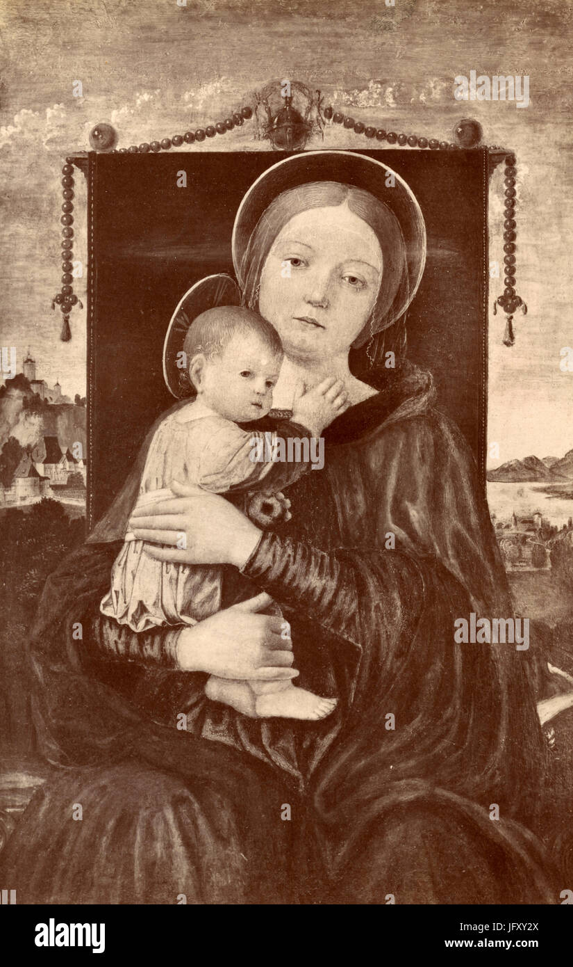 La Vierge et l'enfant, peinture de Morone, Vérone, Italie Banque D'Images