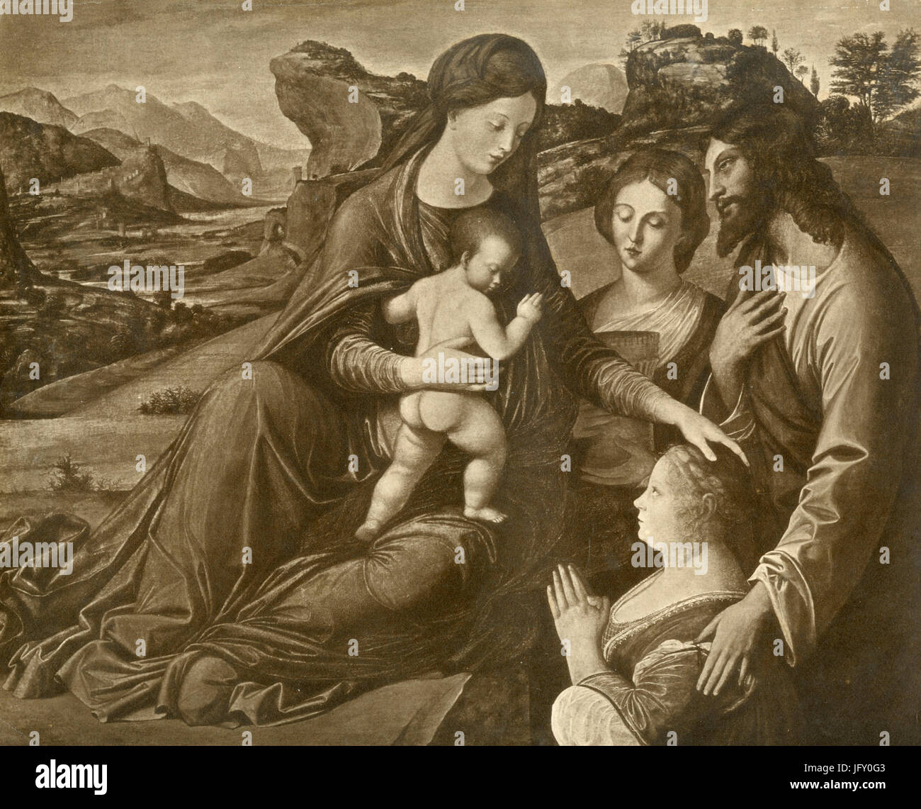 La Vierge et l'enfant avec les saints, la peinture de Jacopo de Barbari, Munich, Allemagne Banque D'Images