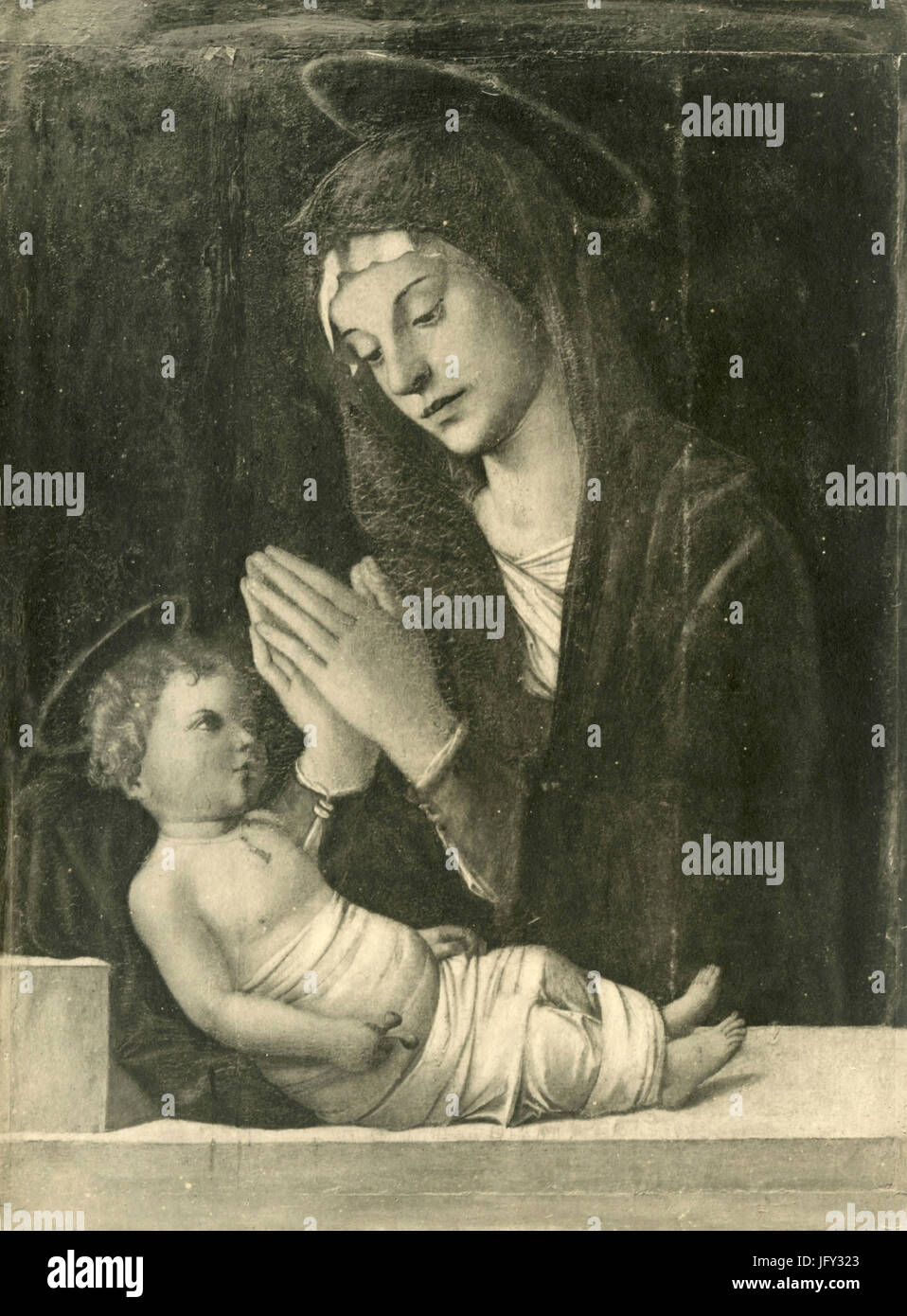 La Vierge et l'enfant, peinture par Bartolomeo Montegna, Vicenza, Italie Banque D'Images