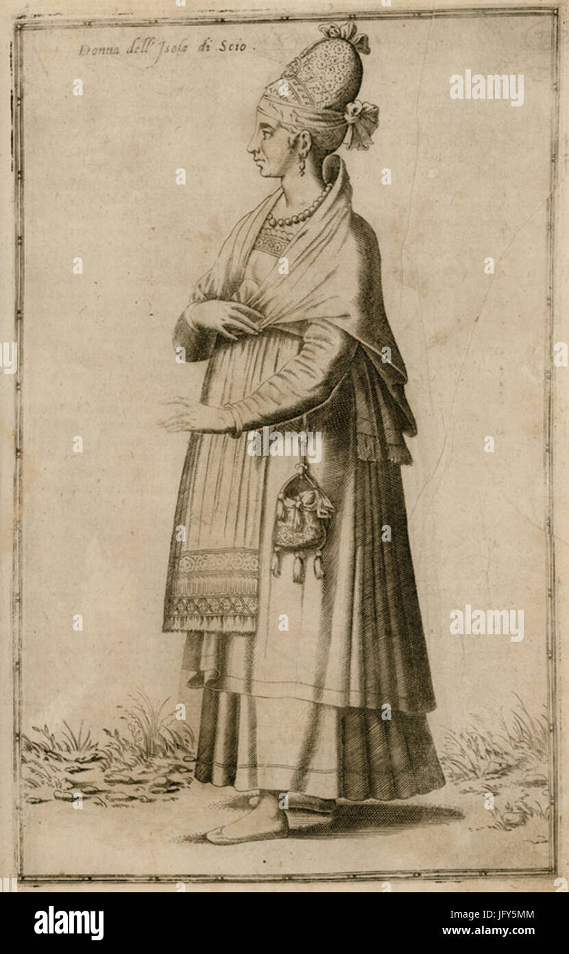 Donna dell'Isola di Scio - Nicolas De Nicolay - 1580 Banque D'Images