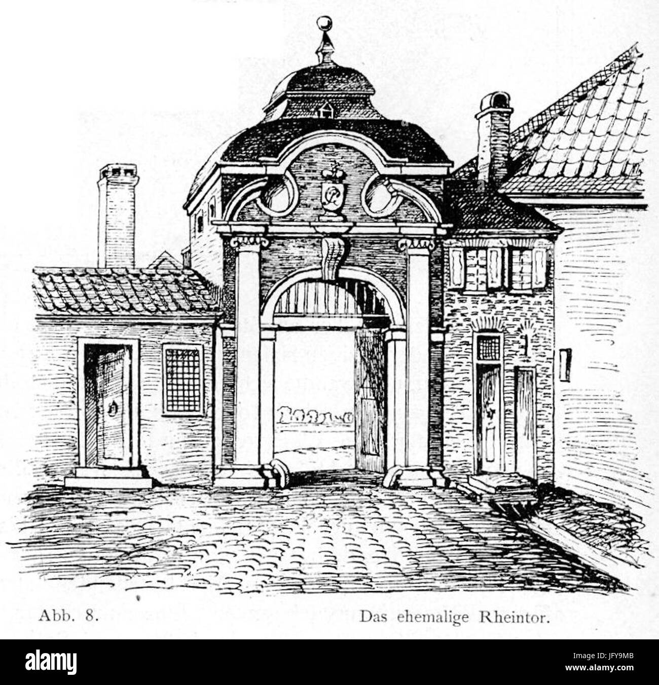 Ehemaliges Rheintor à Düsseldorf Banque D'Images