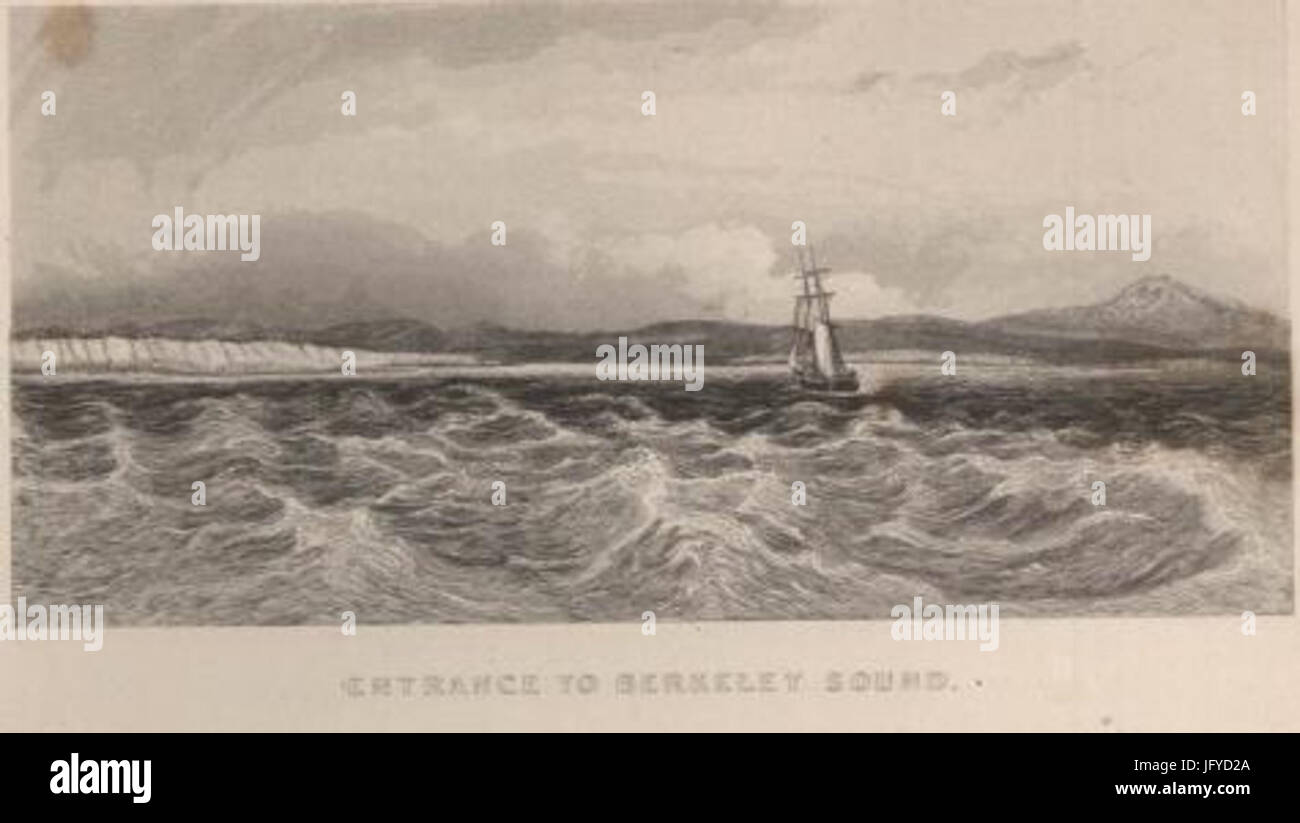 Entrada Bahía de la Anunciación Malvinas 1833 Banque D'Images