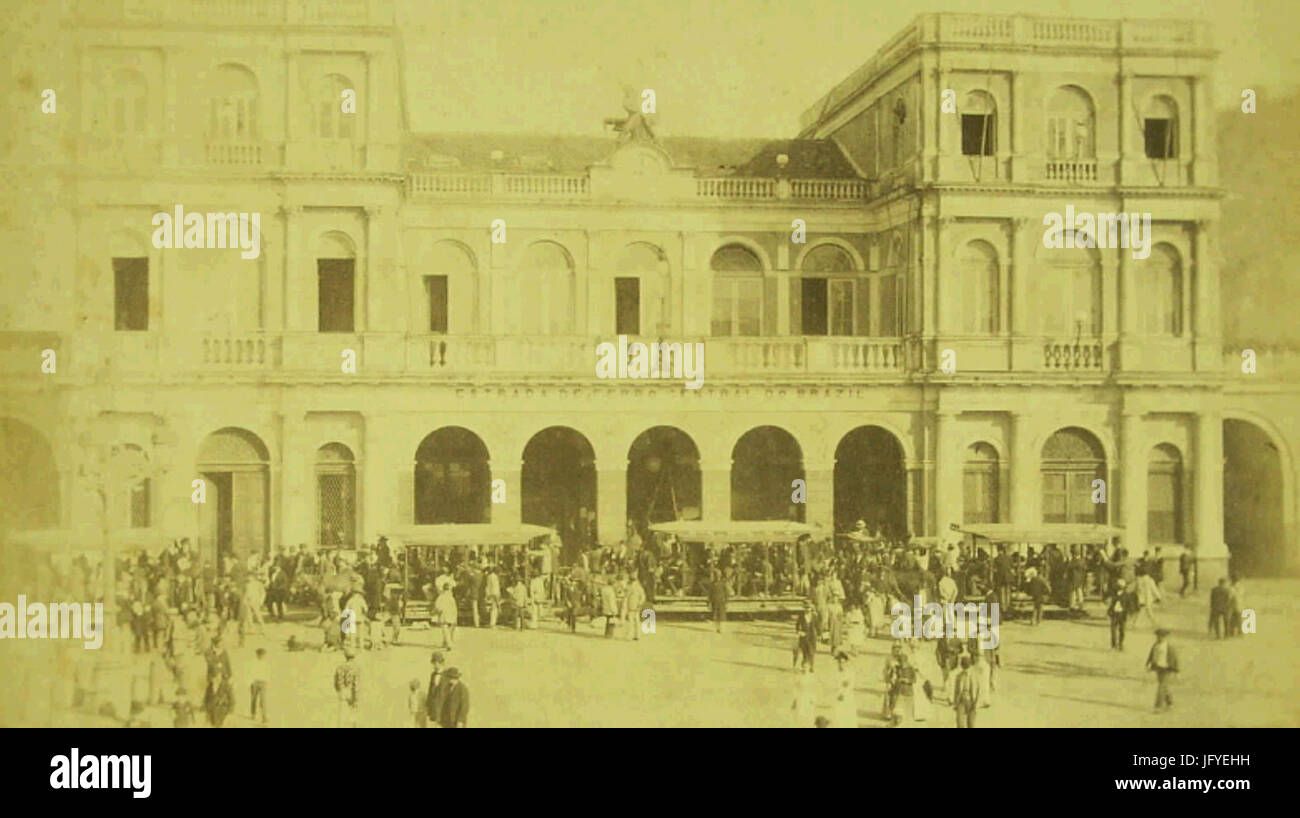 Estação Central Estrada de Ferro Central do Brasil 1870 Banque D'Images