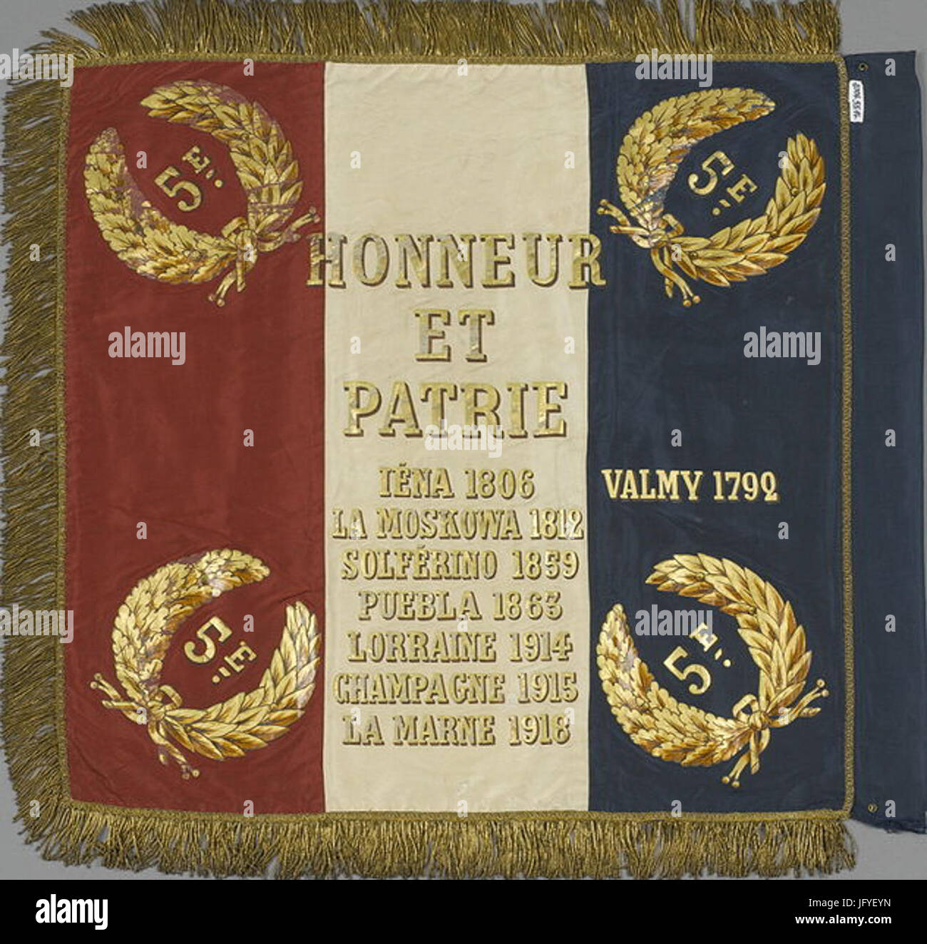 Etendard du 5e régiment de hussards 28verso29 Banque D'Images Etendard du 5e régiment de hussards 28verso29 Banque D'Images