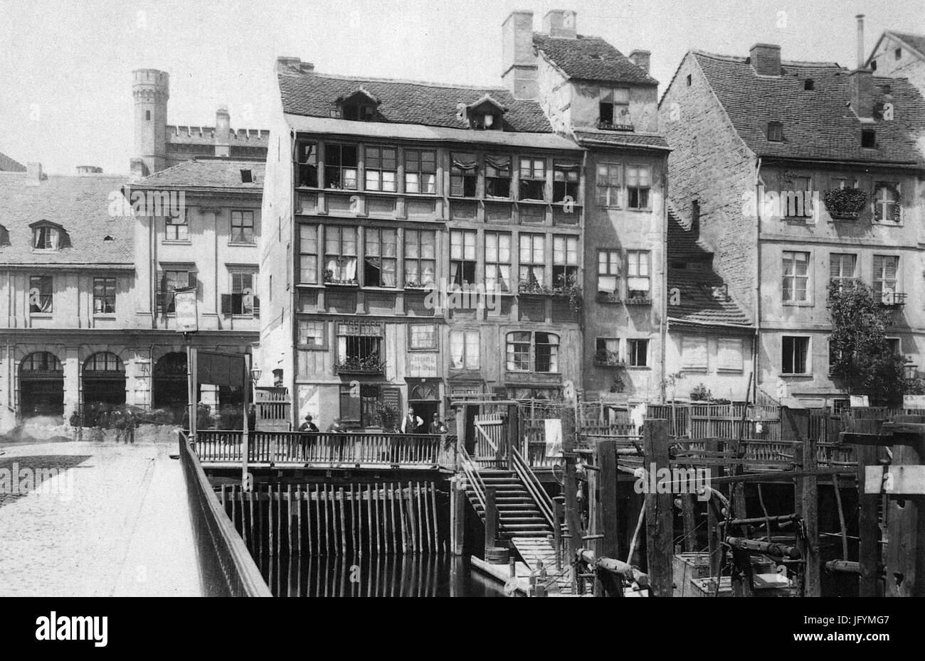 Fischerbrücke, Berlin 1880 Banque D'Images