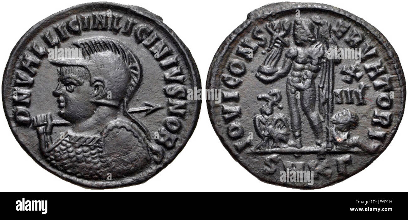 Follis de Licinius II ANNONCE 321-324 Banque D'Images