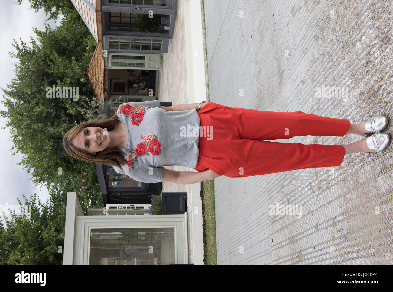 Alex Jones au Hampton Court Flower Show Banque D'Images