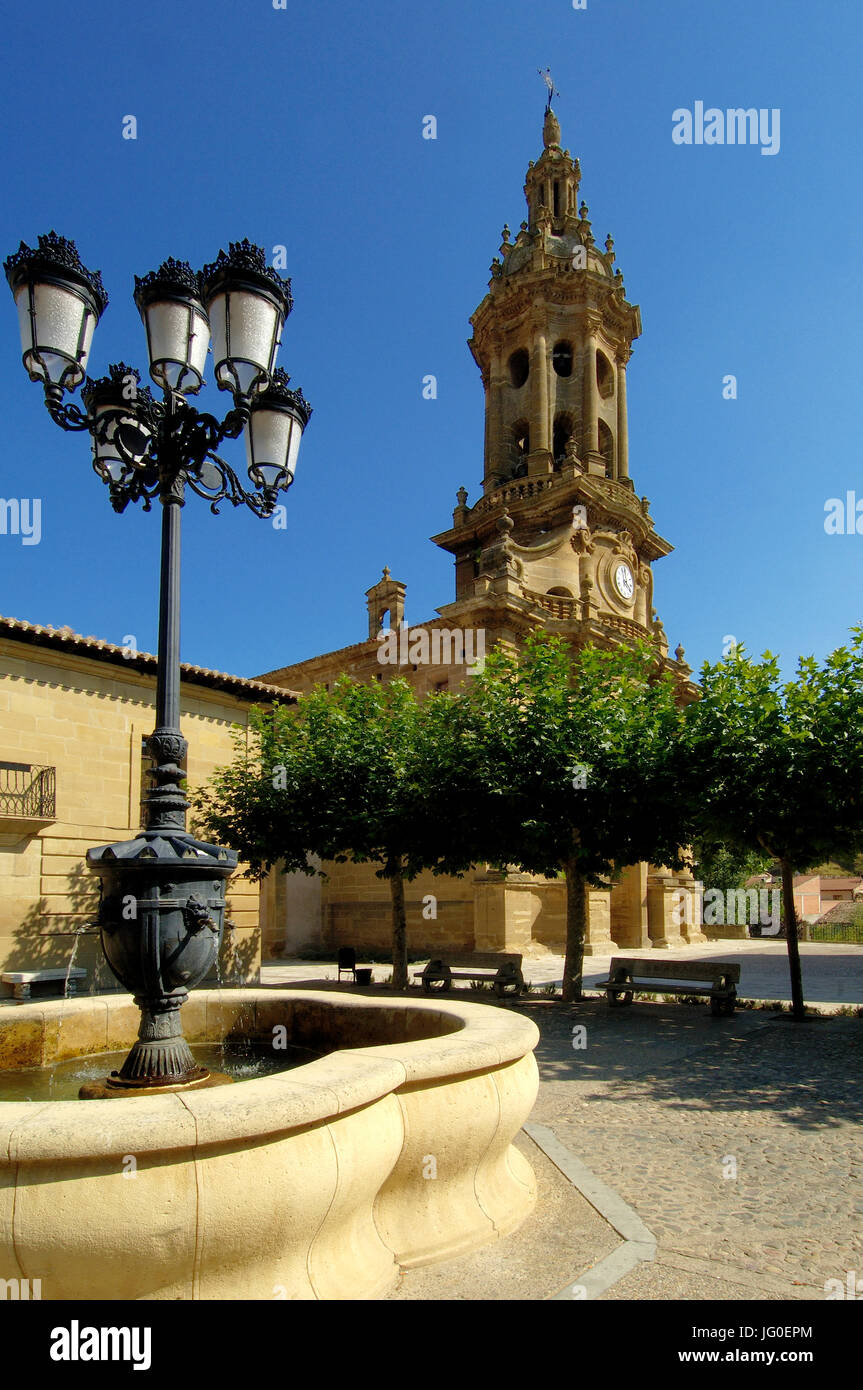Église de Cuzcurrita de Rio Tiron, La Rioja, Espagne Banque D'Images