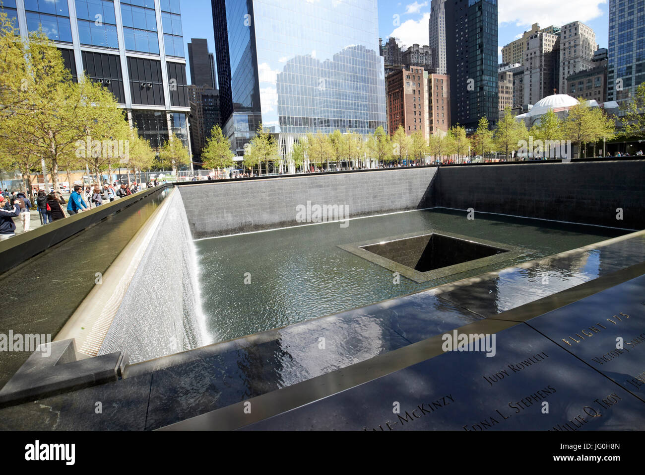 L'ex-piscine memorial 2 world trade center New York États-unis empreinte Banque D'Images