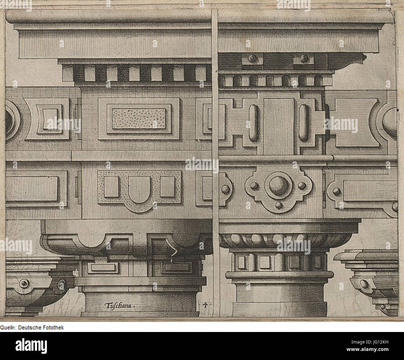 Fotothek df tg 0006049 Architektur 5E Bauelement ornement 5E 5E 5E Kapitell Frites Echinus 5E 5E 5E Abakus Zahn Banque D'Images